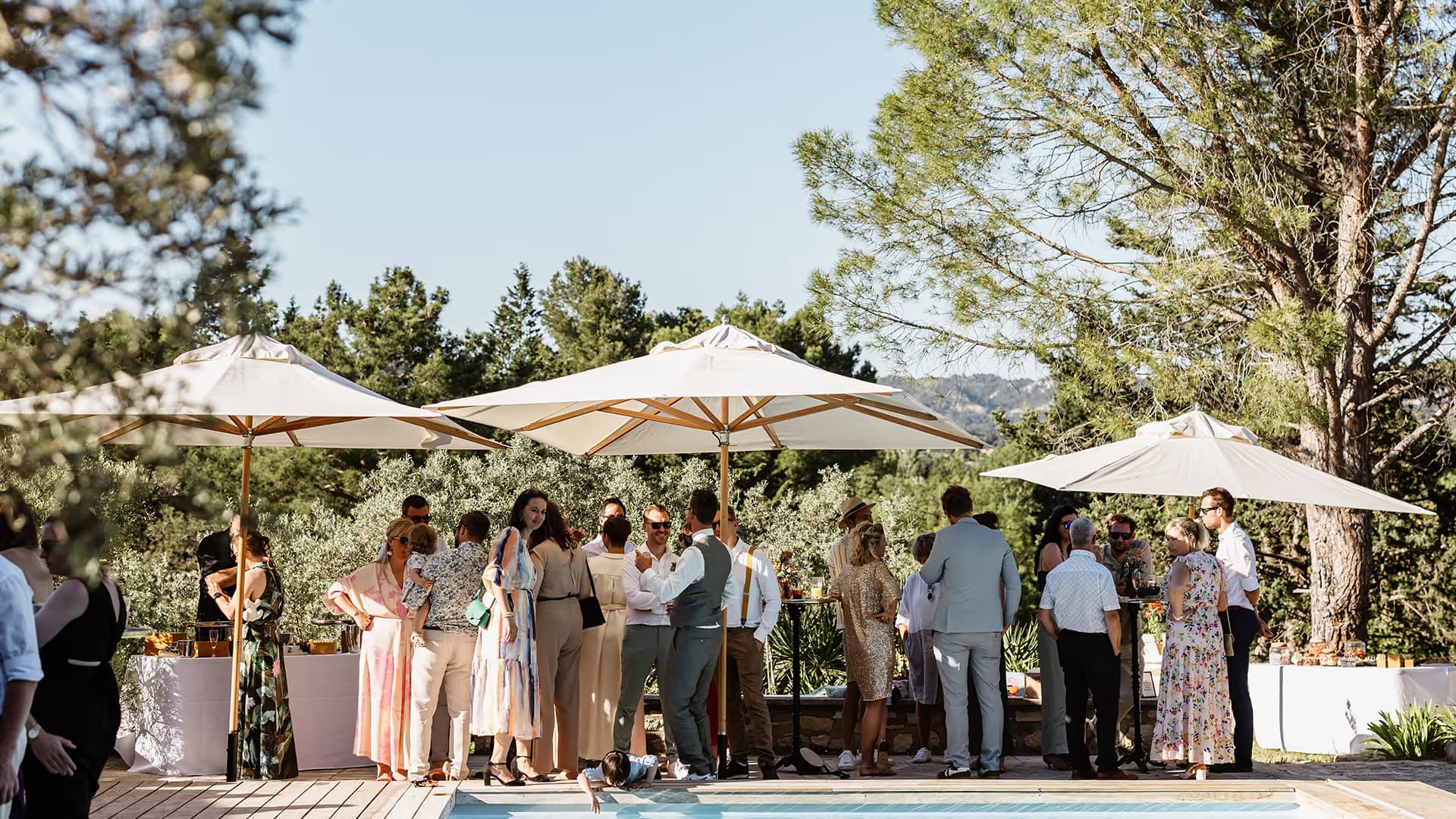 Guarda-sóis premium de luxo para eventos ao ar livre em Lisboa